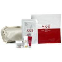 SK II by SK II Travel Set: Cleansing Gel + Adv. Eye Treatment + De Wrinkle + White Mask + Signs Dual Mask + Bag--5pcs+1bagtravel 