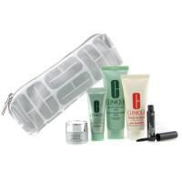 CLINIQUE by Clinique Travel Set: Facial Soap + Continuous Cream + Repairwear Eye Cream + Body Cream + Mascara--5pcs+1bagclinique 