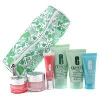 CLINIQUE by Clinique Travel Set: Liquid Soap+ 7 Day Scrub+ Gloss+ All About Eyes+ Turnaround+ Thirst Relief+ Bag--6pcs+1bagclinique 