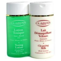 Clarins by Clarins Cleansing Coffret : Cleansing Milk 200ml + Toning Lotion 200ml C/O Skin--2pcsclarins 