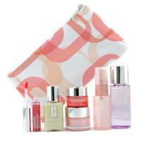 CLINIQUE by Clinique Travel Set: Make Up Remover + D.D.M.L. + Eye Cream + Moisture Surge + Moisture Surge Spray+ Lipgloss--5pcs+1bagclinique 