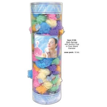 Exfoliating Bath Sponge In Canister Case Pack 144exfoliating 