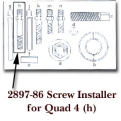 SCREW INSTALLER FOR QUAD 4 LETTER (H)screw 