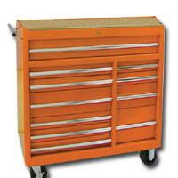 42\" 11 DRAWER CABINET W/RB SLIDES ORANGEdrawer 