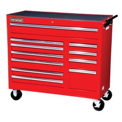 40\"RED 11-DRAWER RLR CABINET,RLR BEARINGred 