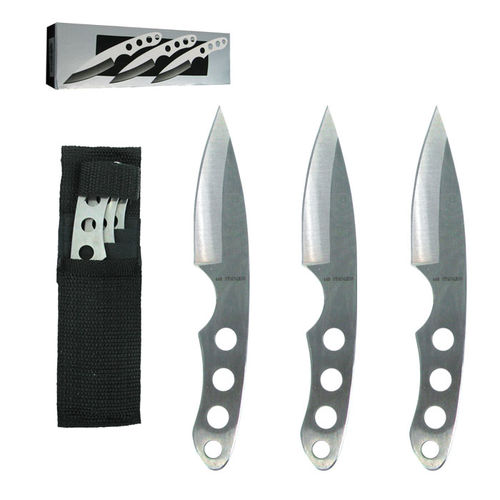 Whetstone&#8482; Silver Trio Ninja Throwing Knife Setninja 