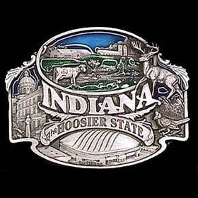 Pewter Belt Buckle - Indiana Hoosierspewter 