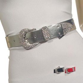 Ladies Fashion 1.5" Belt W/Decorative Diamond Stud Case Pack 12ladies 