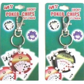 Poker Chip Keychain w/Display Box Case Pack 144poker 