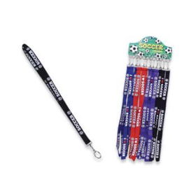 Soccer - Embroidered Fabric Lanyard Keychains Case Pack 72soccer 