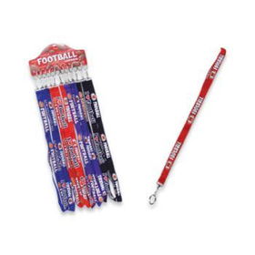 Football Embroidered Fabric Lanyard Keychain Case Pack 72football 