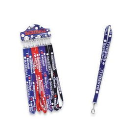 Baseball Embroidered Fabric Lanyard Keychain Case Pack 72baseball 