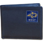 Leather Bi-fold Wallet - Montana St. Bobcats