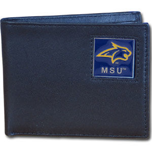 Leather Bi-fold Wallet - Montana St. Bobcatscollege 