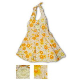 Girls Summer Halter Tie Flower Print Dress Case Pack 8girls 