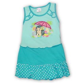 Girls Fashion Dress W/Flowers And Girl Imprint Case Pack 8