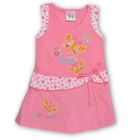 Girls Fashion Dress W/Butterfly Print And Flowers Case Pack 8