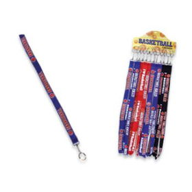 Basketball Embroidered Fabric Lanyard Keychain Case Pack 72basketball 