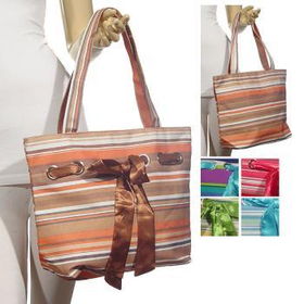 Ladies Fashion Tote Bag With Ribbon Tie Case Pack 12ladies 