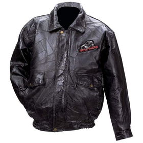 Casual Outfitters&trade; Hand-Sewn Rock Design Genuine Leather Jacket with Bull Rider Logo (Extra Large)casual 