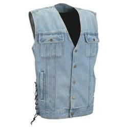 Diamond Plate&trade; Vintage Denim Classics Motorcycle Vest (Large)diamond 