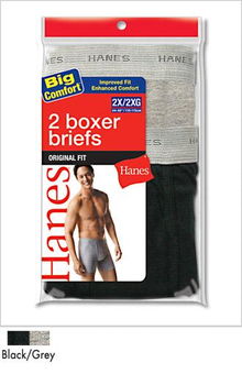 Hanes Boxer Briefs (Black/Grey) - 6 pairshanes 