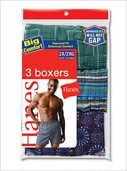 Hanes Big Mens Full Cut Boxer - 6 pairshanes 