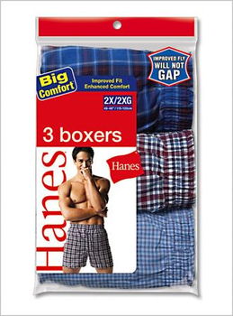 Hanes Big Mens Tartan Boxer - 6 pairshanes 