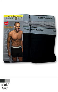 Mens Classics Boxer Brief Black/Grey - 8 pairsmens 