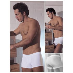 Mens Beau Mode White Mesh Panel Boxer Trunk Case Pack 6mens 