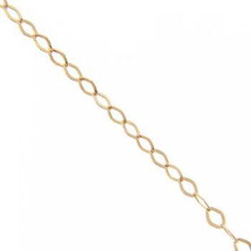 14K Yellow Gold Anklet w/ Breast Cancer Ribbon Pendantyellow 