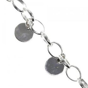 Sterling Silver Round Tag Toggle Bracelet 7 Inchsterling 