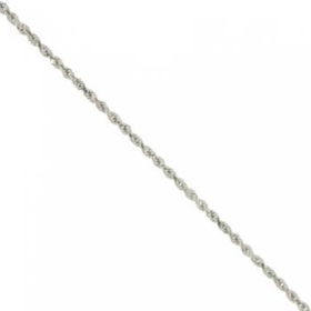 Solid White Gold Rope Anklet Lobster Clasp 10 inchsolid 