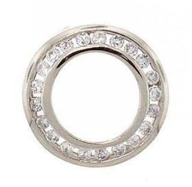 14KT White Gold Circle of Life & Love Diamond Pendantwhite 