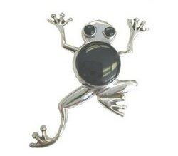 Frog Pin With Onyxfrog 