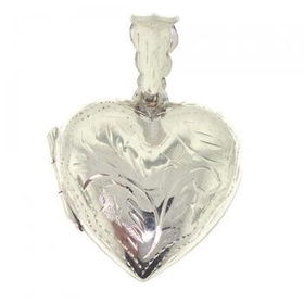 Sterling Silver Heart Locket Dangle Pendant New Jewelrysterling 