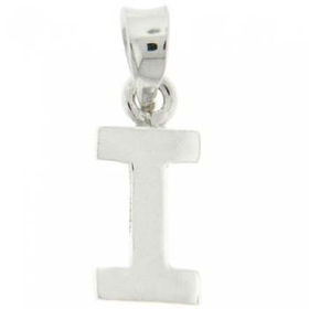 Sterling Silver Initial Pendant Letter I Engravablesterling 