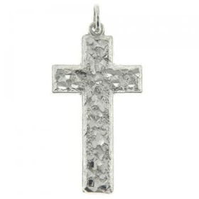 Sterling Silver Dangle Cross Pendant Diamond Cut Sufacesterling 