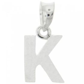 Sterling Silver Initial Pendant Letter K Engravablesterling 