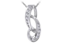 Diamond Pendant : 14K White Gold - 0.60 CT Diamondsdiamond 