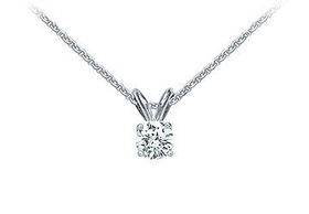 Platinum : Round Diamond Solitaire Pendant - 0.25 CT. TW.platinum 