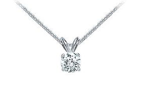 Platinum : Round Diamond Solitaire Pendant - 0.50 CT. TW.platinum 