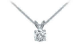 Platinum : Round Diamond Solitaire Pendant - 0.75 CT. TW.platinum 