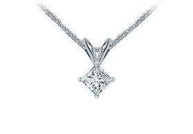 Platinum : Princess Cut Diamond Solitaire Pendant - 0.50 CT. TW.platinum 