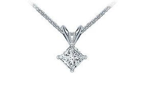 Platinum : Princess Cut Diamond Solitaire Pendant - 1.00 CT. TW.platinum 