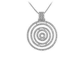 Diamond Circle Pendant : 14K white gold - 1.33 CT Diamondsdiamond 