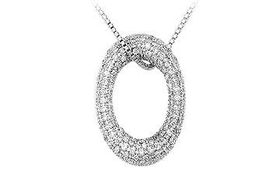 Diamond Pendant : 14K White Gold - 0.50 CT Diamondsdiamond 