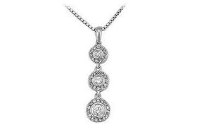 Diamond Circle Pendant : 14K White Gold - 0.30 CT Diamondsdiamond 