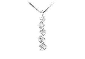 Diamond Journey Pendant : 14K White Gold - 0.50 CT Diamondsdiamond 