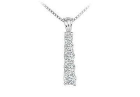 Diamond Journey Pendant : 14K White Gold - 1.00 CT Diamondsdiamond 